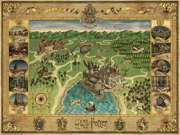Hogwarts Map 1500 Piece Jigsaw Puzzle