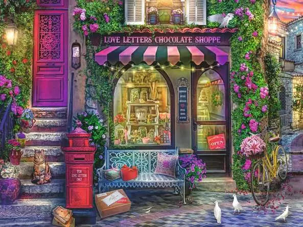 Love letters Chocolate Shop 1500 Piece Jigsaw