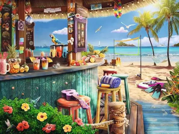 Beach Bar Breezes 1500 Piece Jigsaw Puzzle