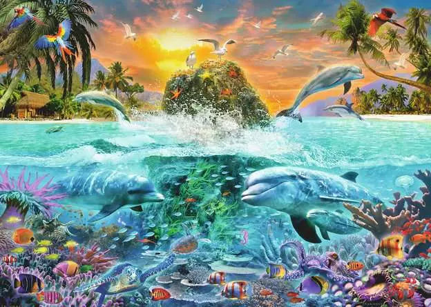Underwater Island 1000 Piece Jigsaw Puzzle