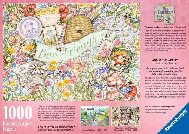 Bee Friendly 1000 Piece Jigsaw Puzzle