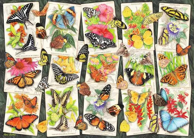 Tropical Butterflies 1000 Piece Jigsaw Puzzle