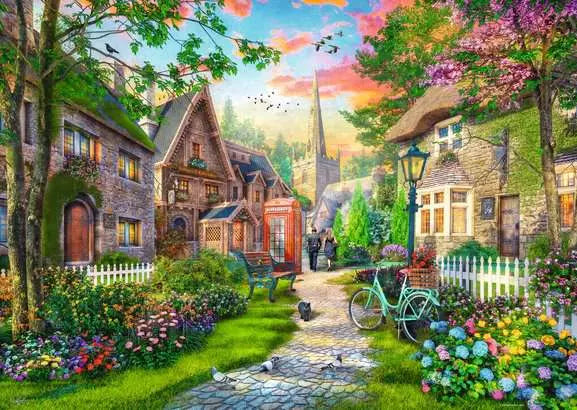 Church Lane 1000 Piece Jigsaw Puzzle