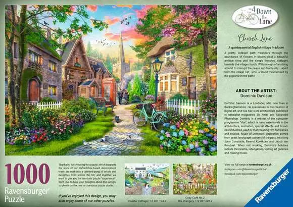 Church Lane 1000 Piece Jigsaw Puzzle