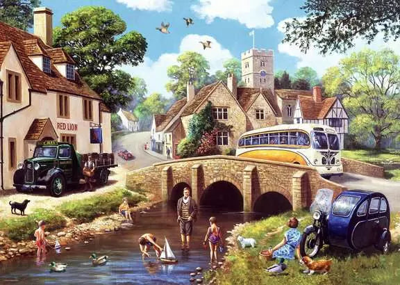 Day by the River 1000 Piece Jigsaw Puzzle