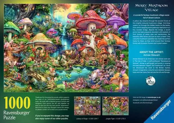 Merry Mushroom Village 1000 Piece Jigsaw Puzzle