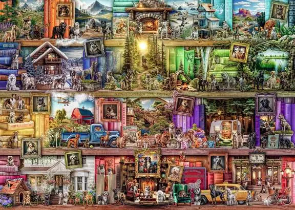 Library of Dogs 1000 Piece Jigsaw Puzzle
