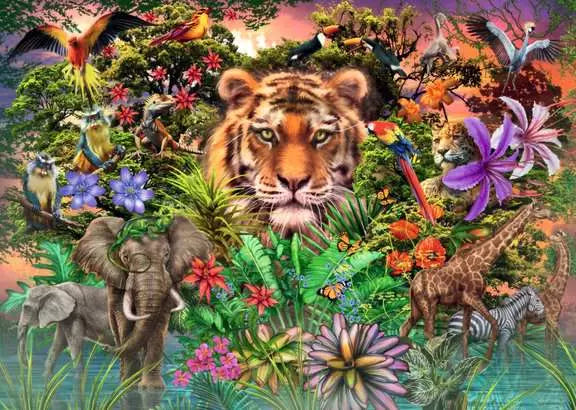 Jungle Tiger 1000 Piece Jigsaw Puzzle