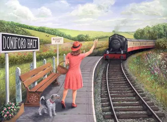 AT Lady on the Platform 500 Piece Jigsaw Puzzle