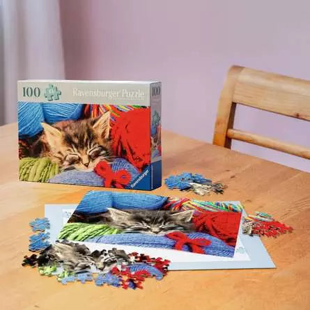 Wool Cat 100 Piece Jigsaw Puzzle