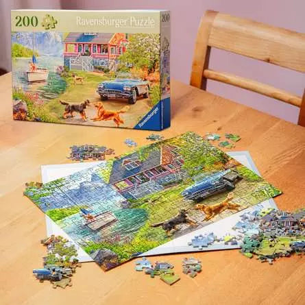 Summer Lake House 100 Piece Jigsaw Puzzle