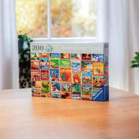 Travel Stamps 200 Piece Jigsaw Puzzle