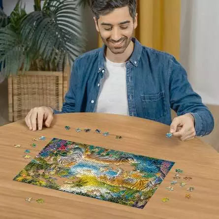 Tiger Family in the Oasis 500 Piece Jigsaw