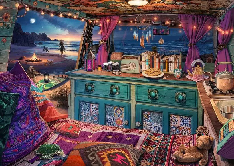 View form my Window No.2: Camp 1000 Piece Jigsaw