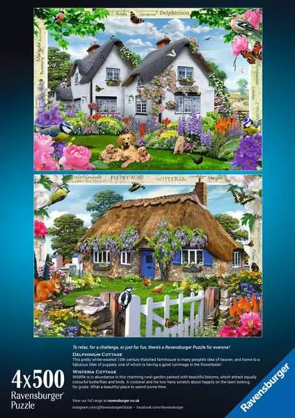 Cosy Cottage No2: Country Gardens 4x500 Piece