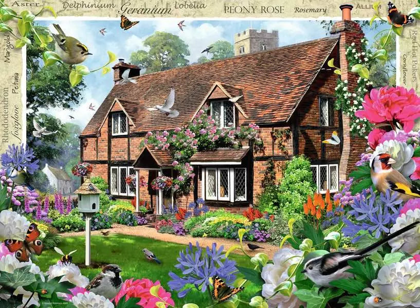 Cosy Cottage No2: Country Gardens 4x500 Piece