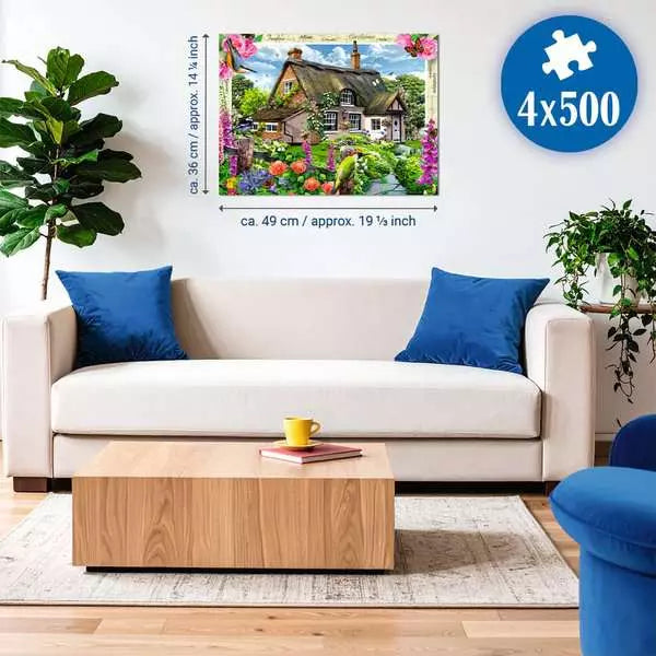 Cosy Cottage No2: Country Gardens 4x500 Piece