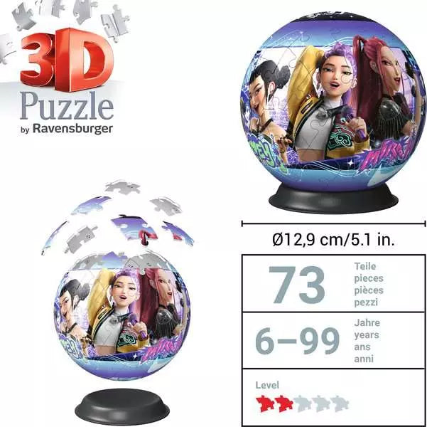 K-Pop Demon Hunters 72 piece 3D Puzzle Ball