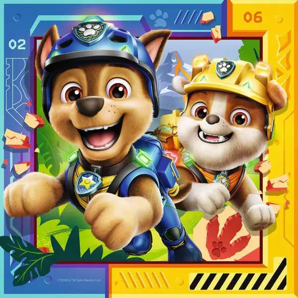 Paw Patrol 3 Dino Movie 3x49 Piece Jigsaw Puzzles