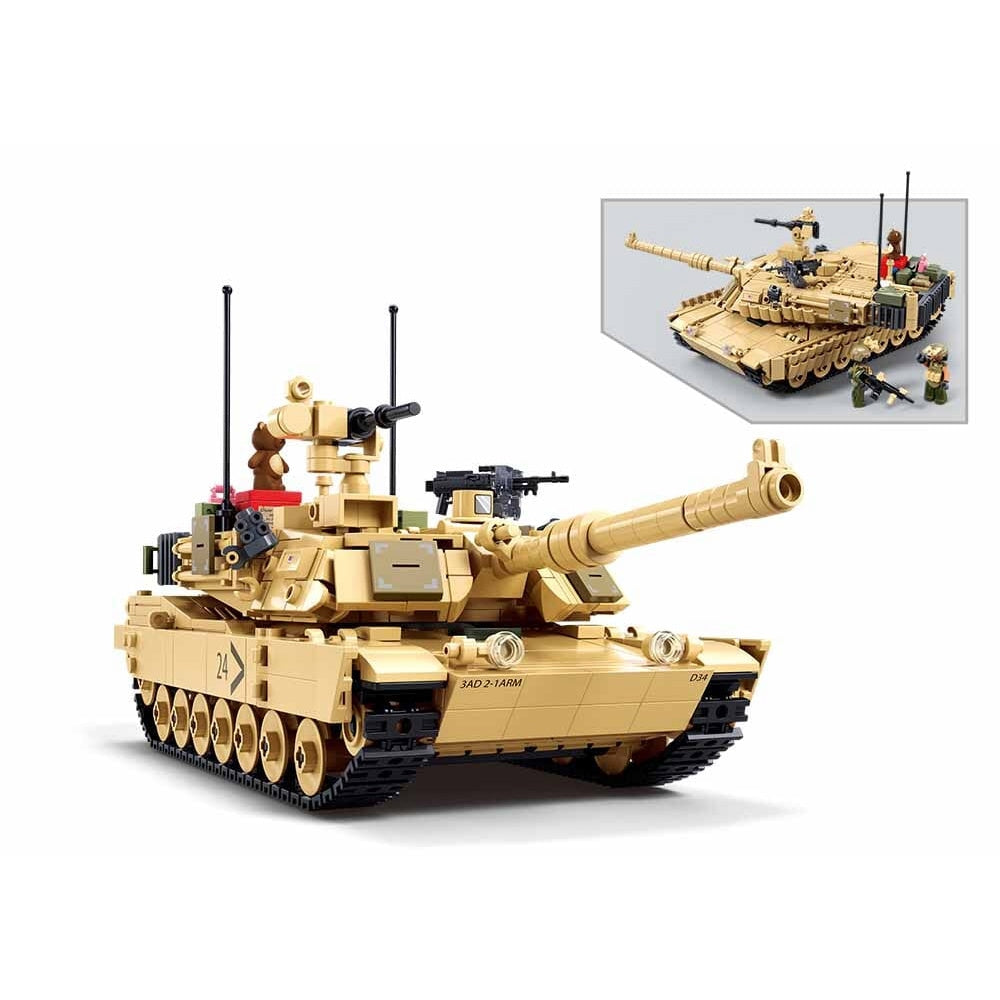 Sluban M1A2 Tusk Main Battle Tank 988 Piece Set