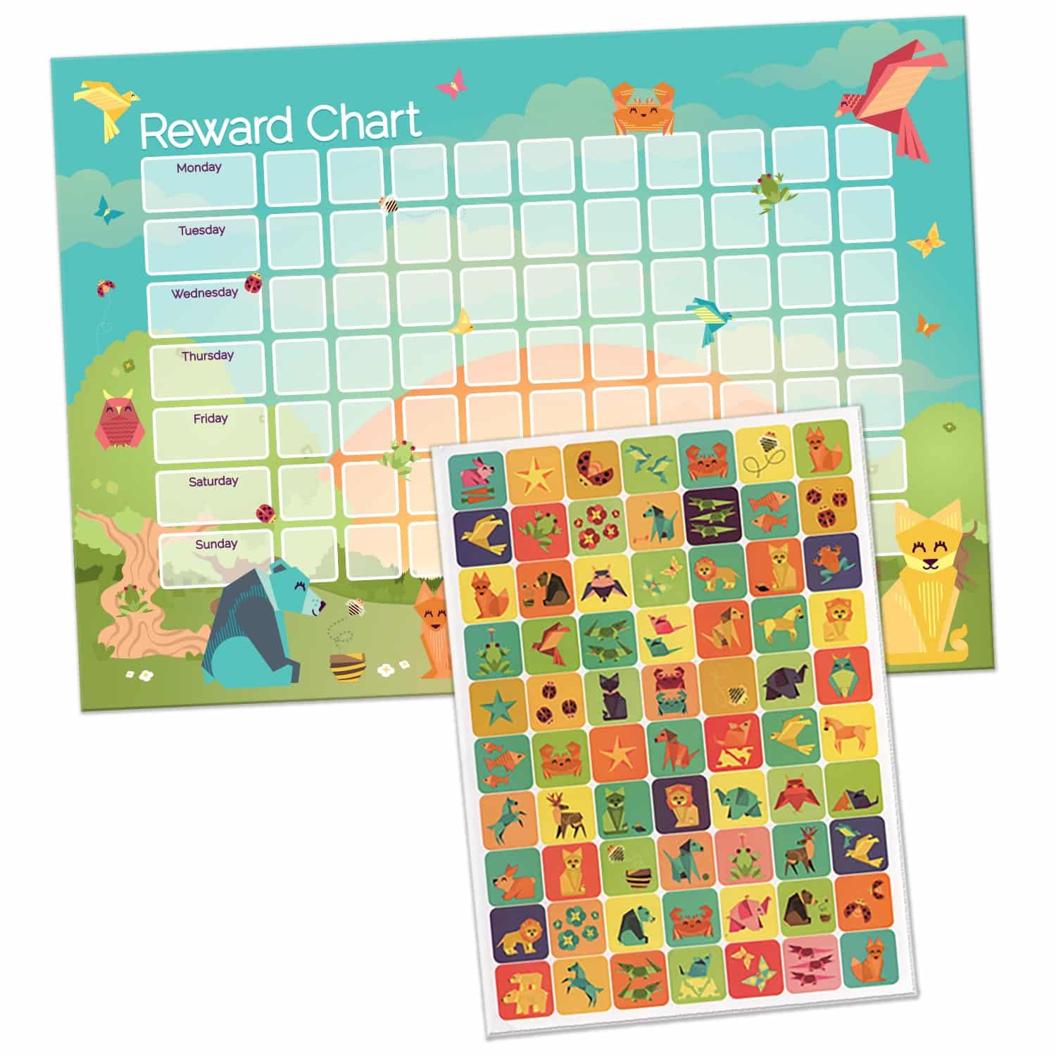 Origami Reward Chart & Stickers