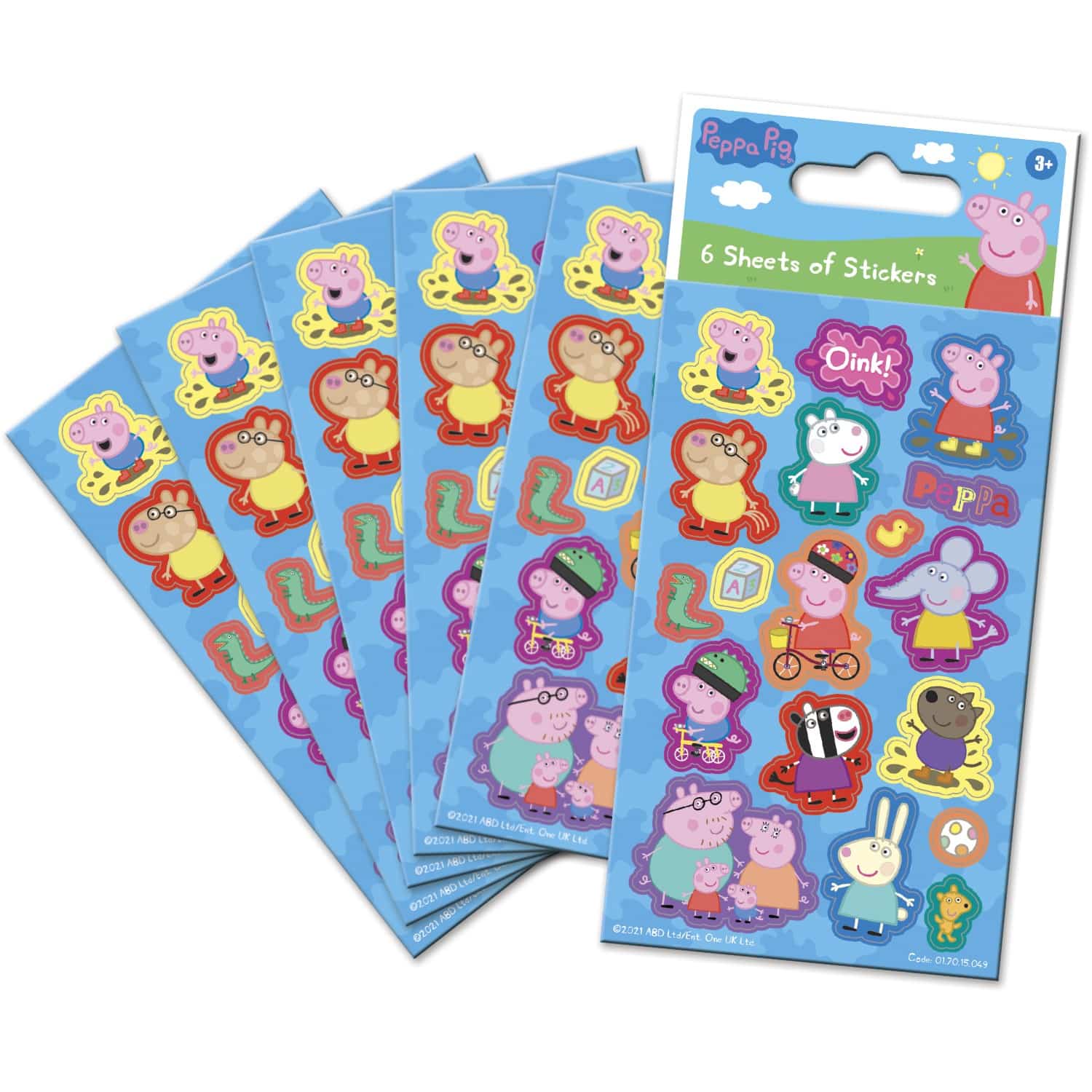 Peppa Pig 6 Sheet Sticker Pack