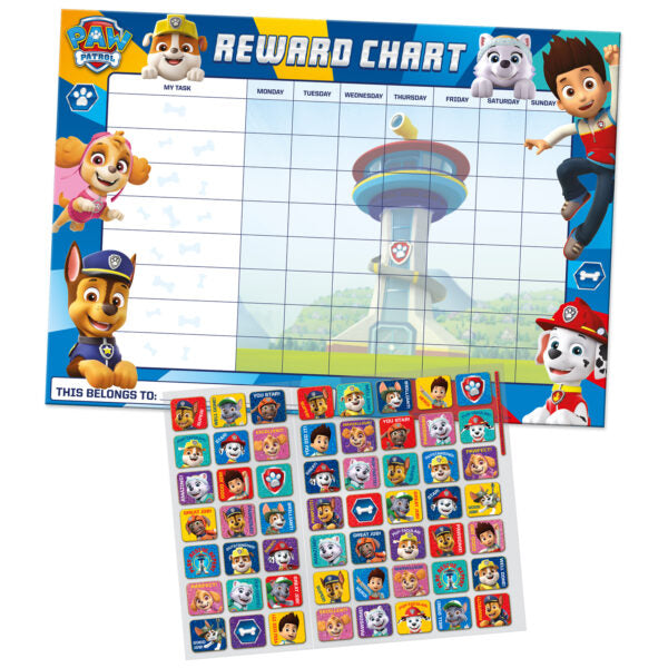 Paw Patrol Reward Chart & Stickers