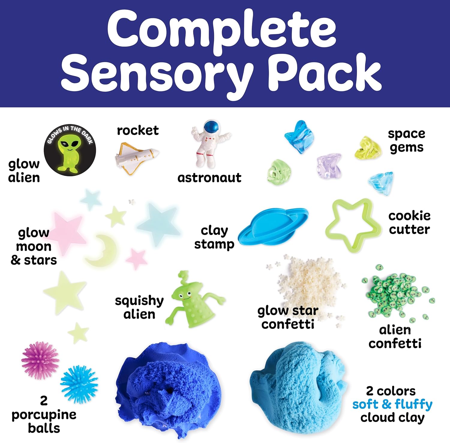 Stretchy Cloud Clay Outer Space Sensory Pack