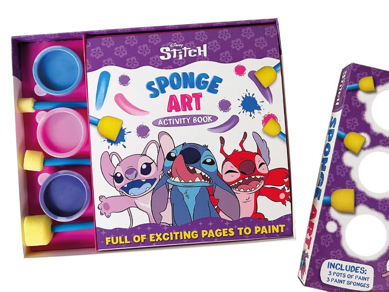 Disney Stitch Sponge Art Book & Paint Set