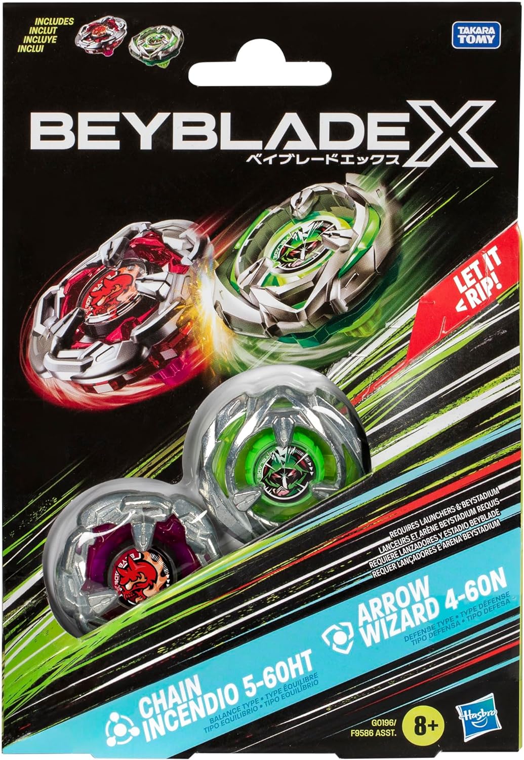 Beyblade X Chain Incendio & Arrow Wizard Dual Pack