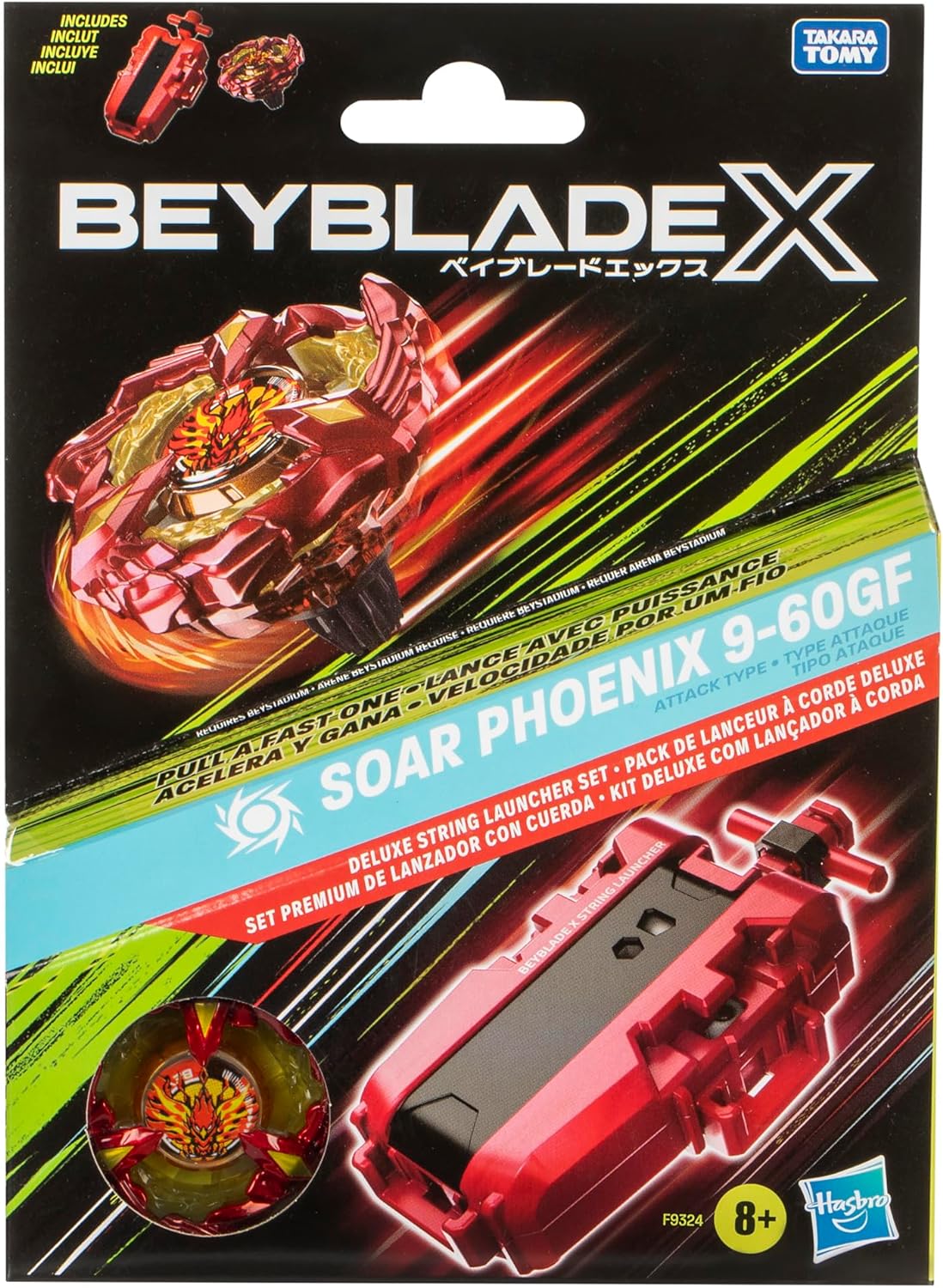 Beyblade X Delux String Launcher With Soar Phoenix 9-60GF