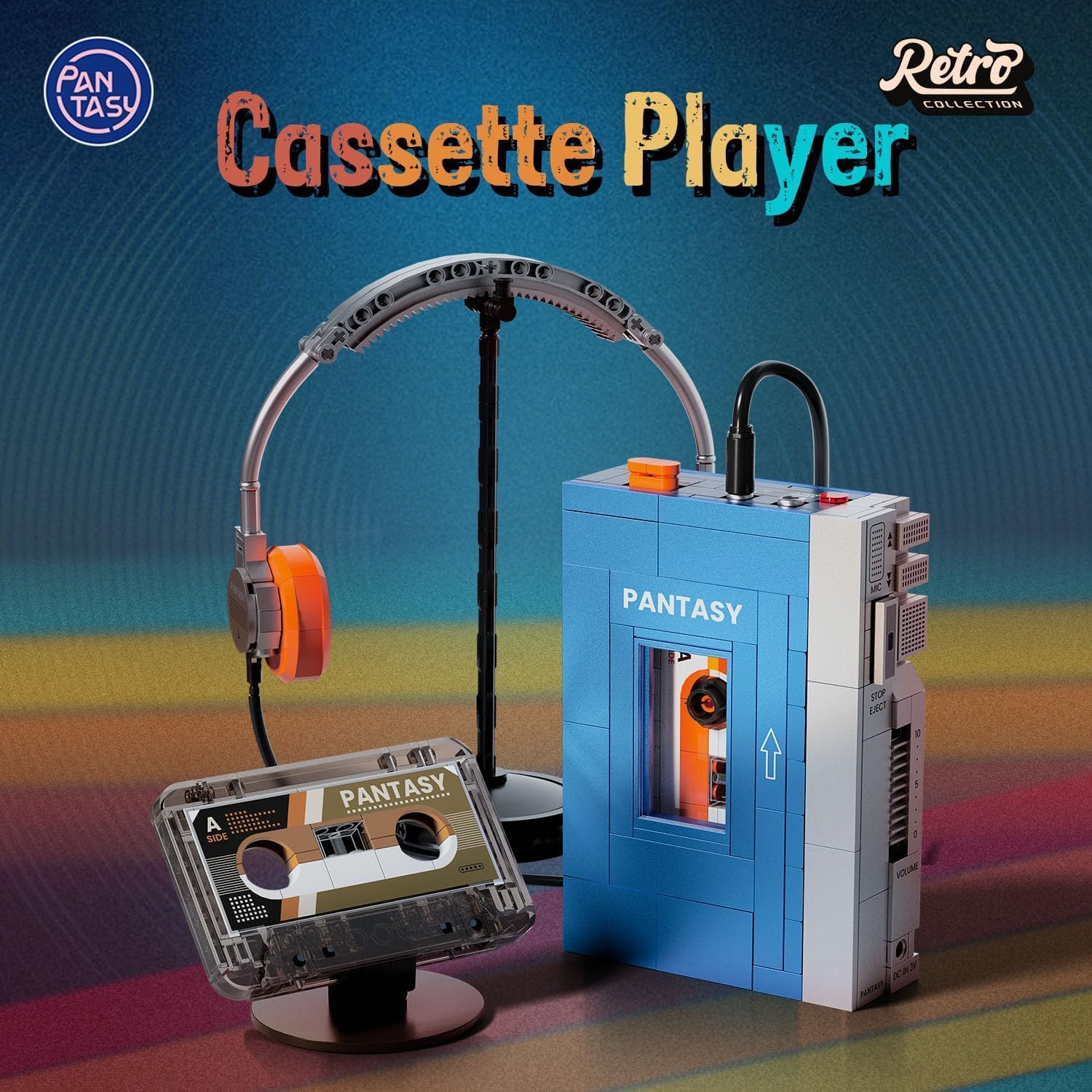 Pantasy Retro Collection: Cassette Player 569 Piece Construction Set