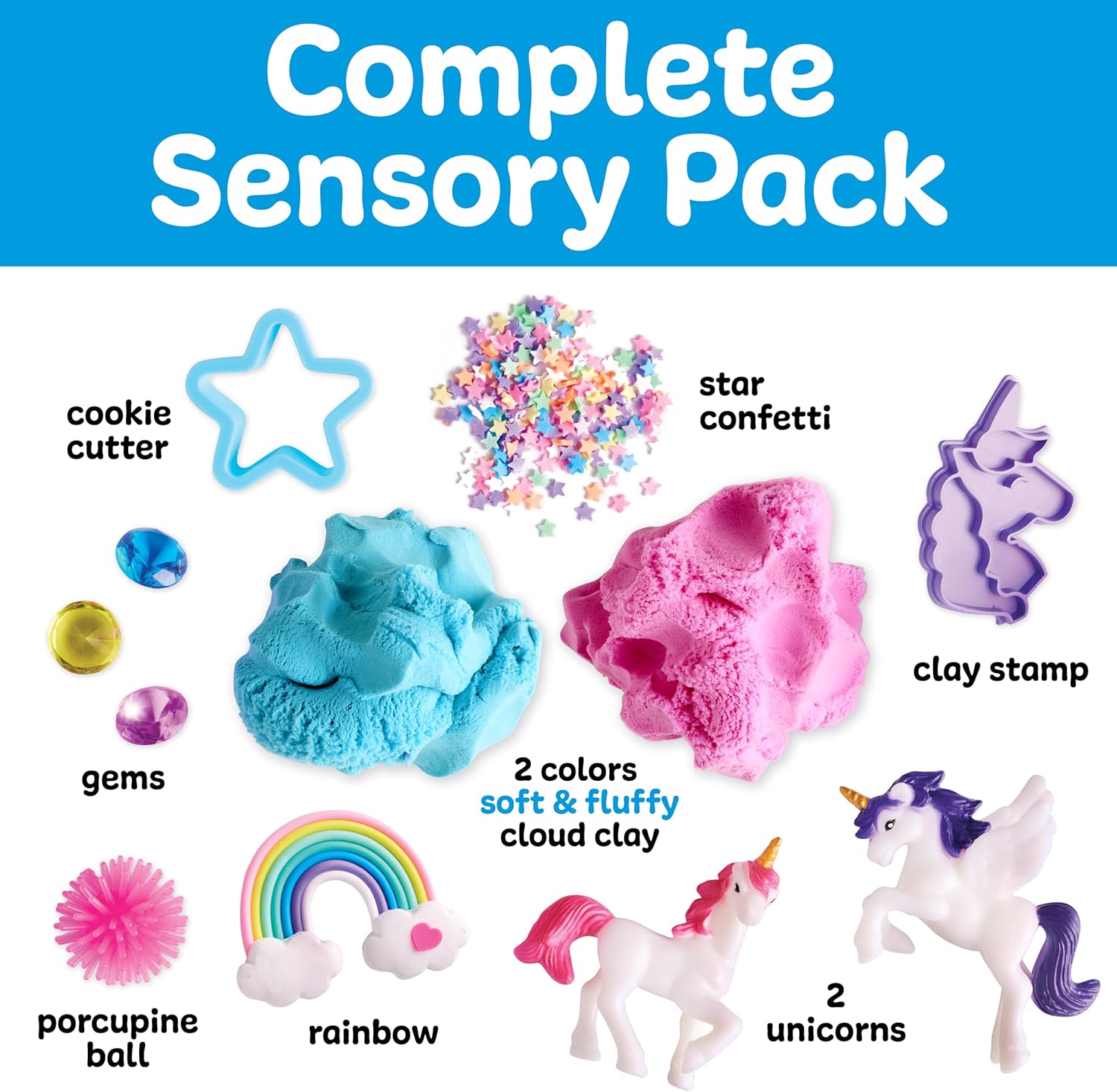 Stretchy Cloud Clay Unicorn Sensory Pack