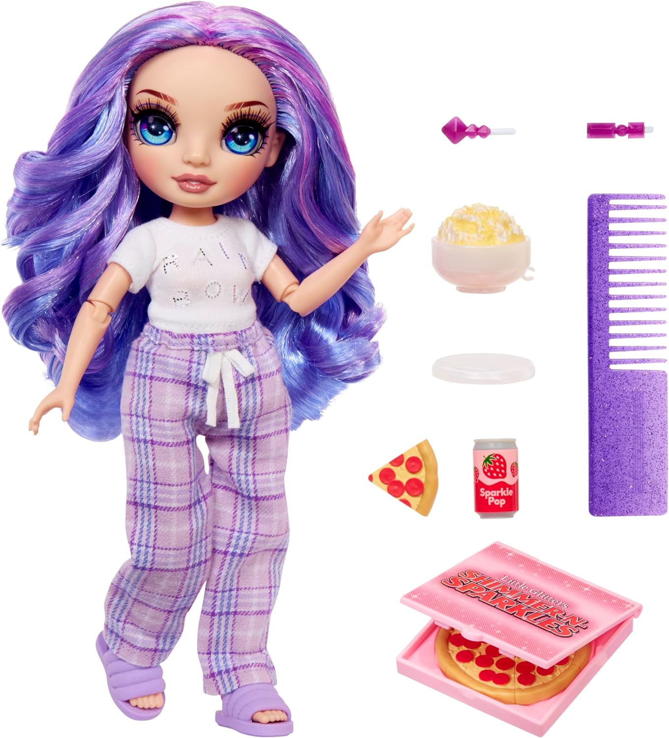 Rainbow High Junior High PJ Party Violet Willow Fashion Doll Set