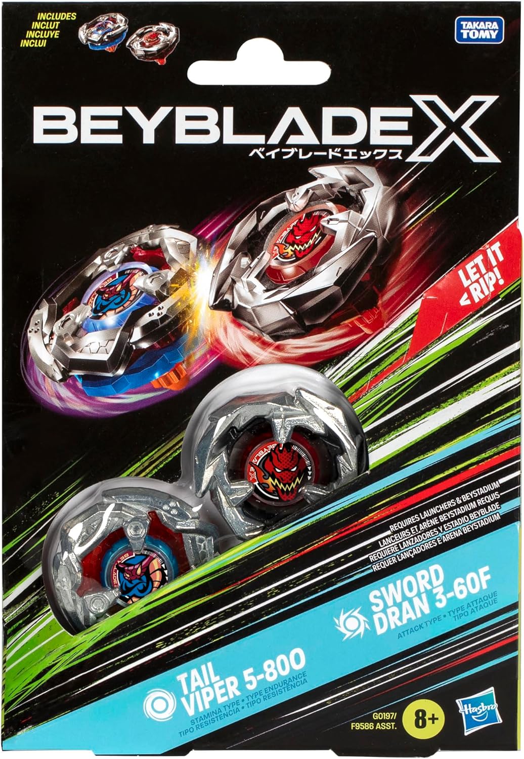 Beyblade X Tail Viper & Sword Dran Dual Pack