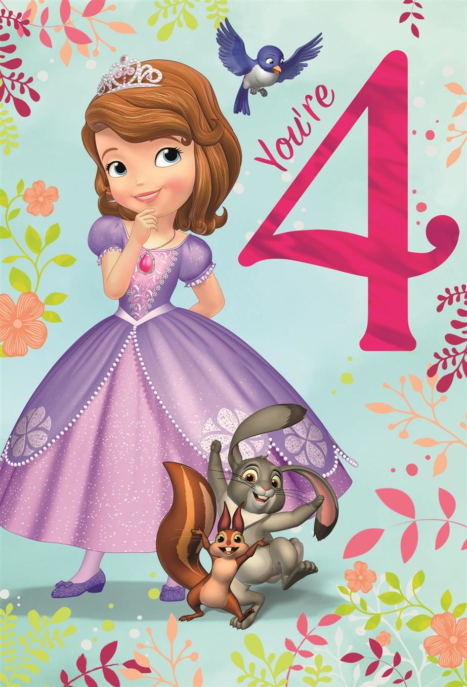 Hallmark Sofia The First 4th Birthday Card