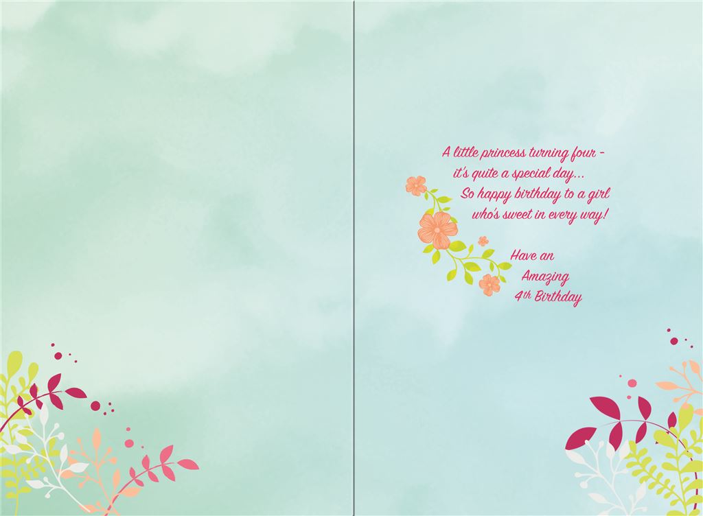 Hallmark Sofia The First 4th Birthday Card