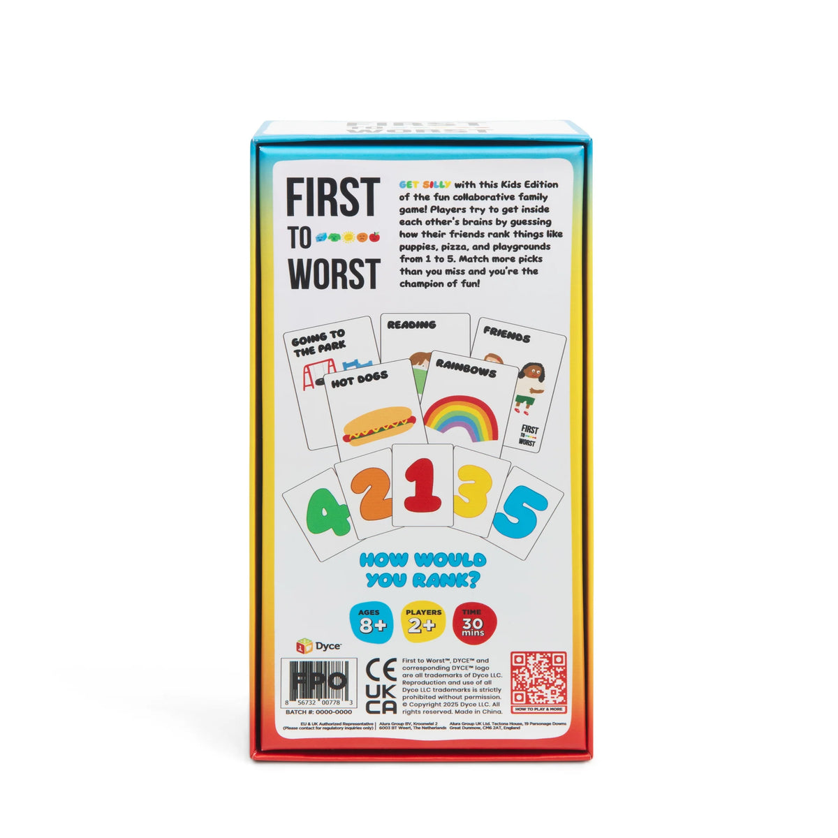 First for Worst Party Game Kids Edition