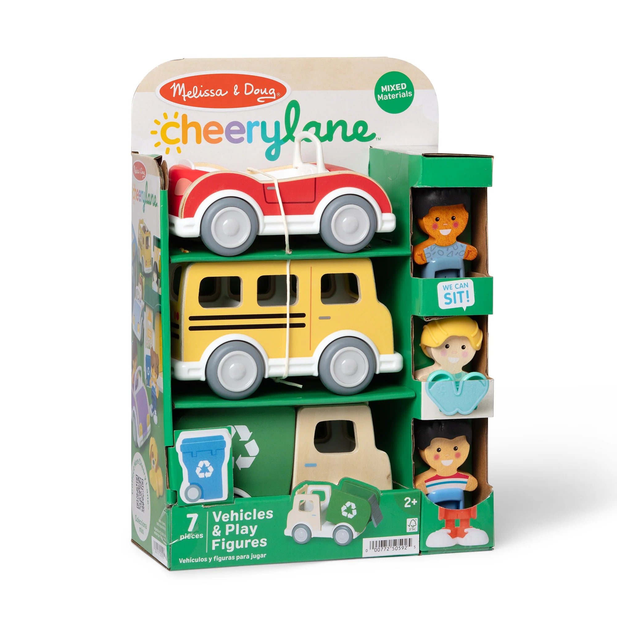 Melissa & Doug Wooden Cheery Lane Vehicle Playset