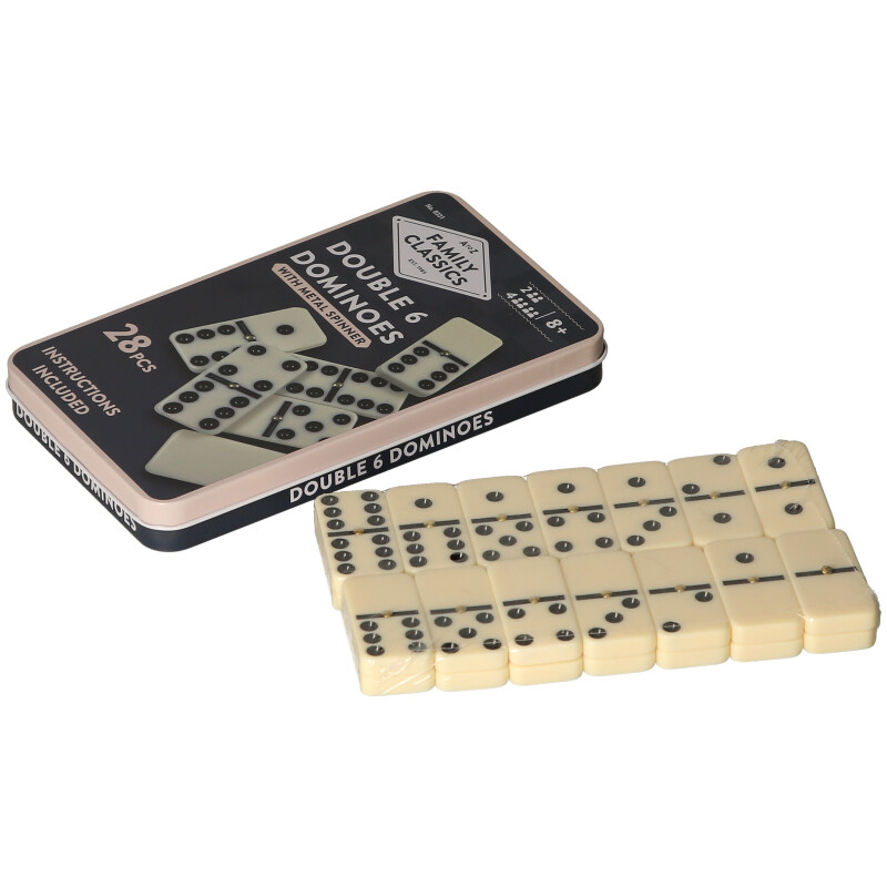 Dominoes Double 6 in Tin