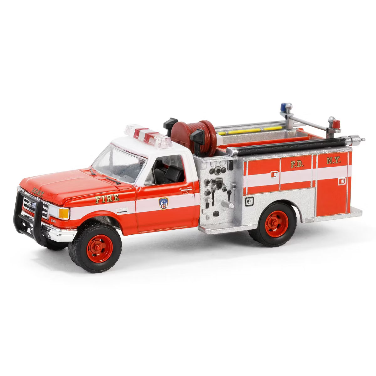 Greenlight 1987 Ford F-250 Mini Pumper Fire Truck FDNY 1:64 Scale Die Cast Model