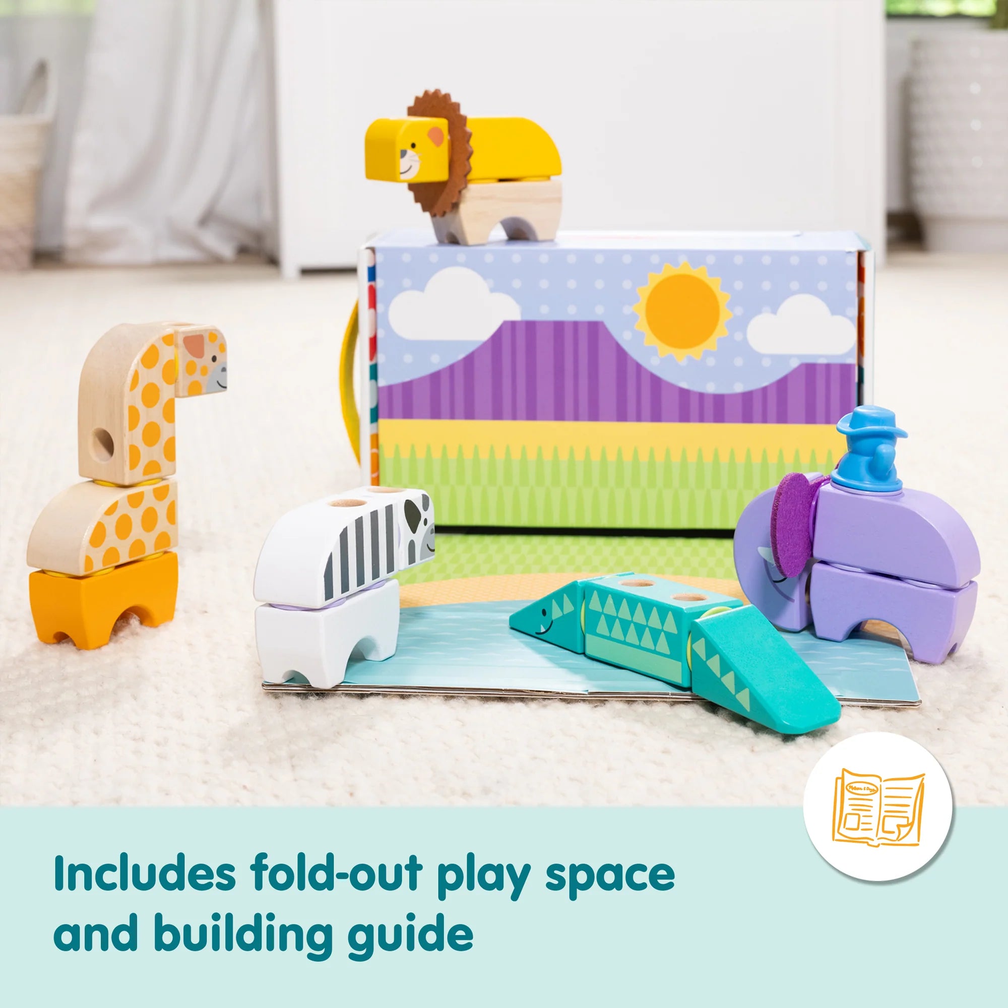 Melissa & Doug Blockables Safari Building Blocks