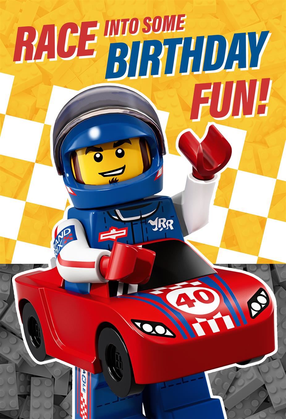 Hallmark Lego Racer Birthday Card