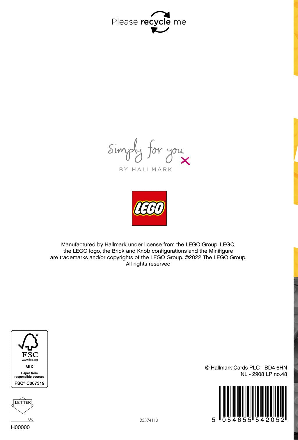 Hallmark Lego Racer Birthday Card