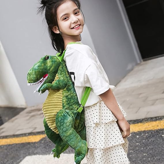 Backpack Green Dinosaur T-Rex