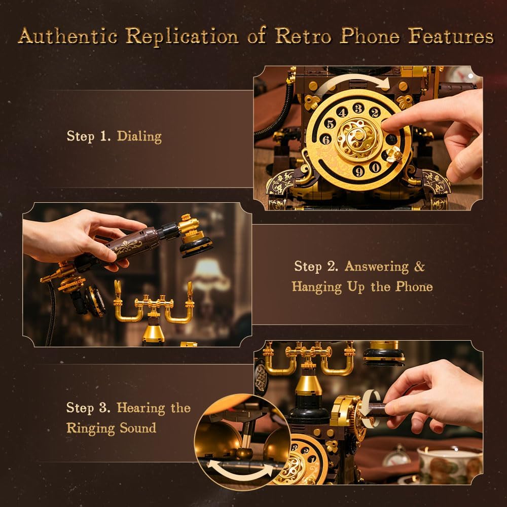 Pantasy Retro Collection: Retro Telephone Construction Brick Set