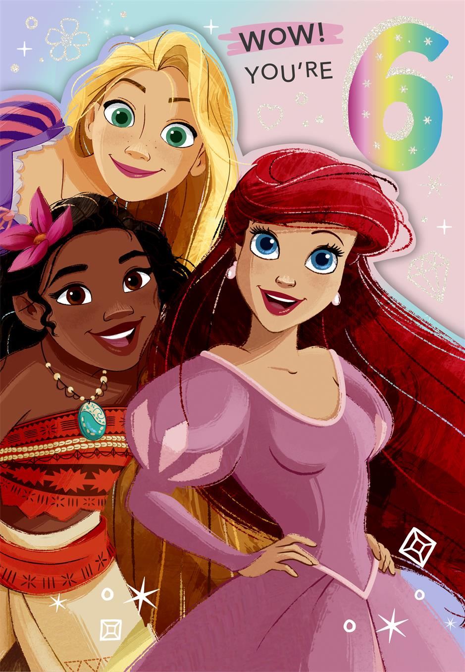 Hallmark Disney Princess 6th Birthday Card