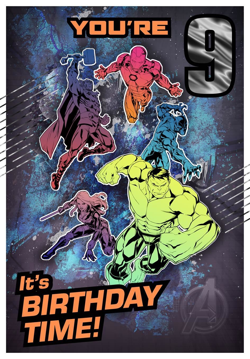 Hallmark Marvel Avengers 9th Birthday Card