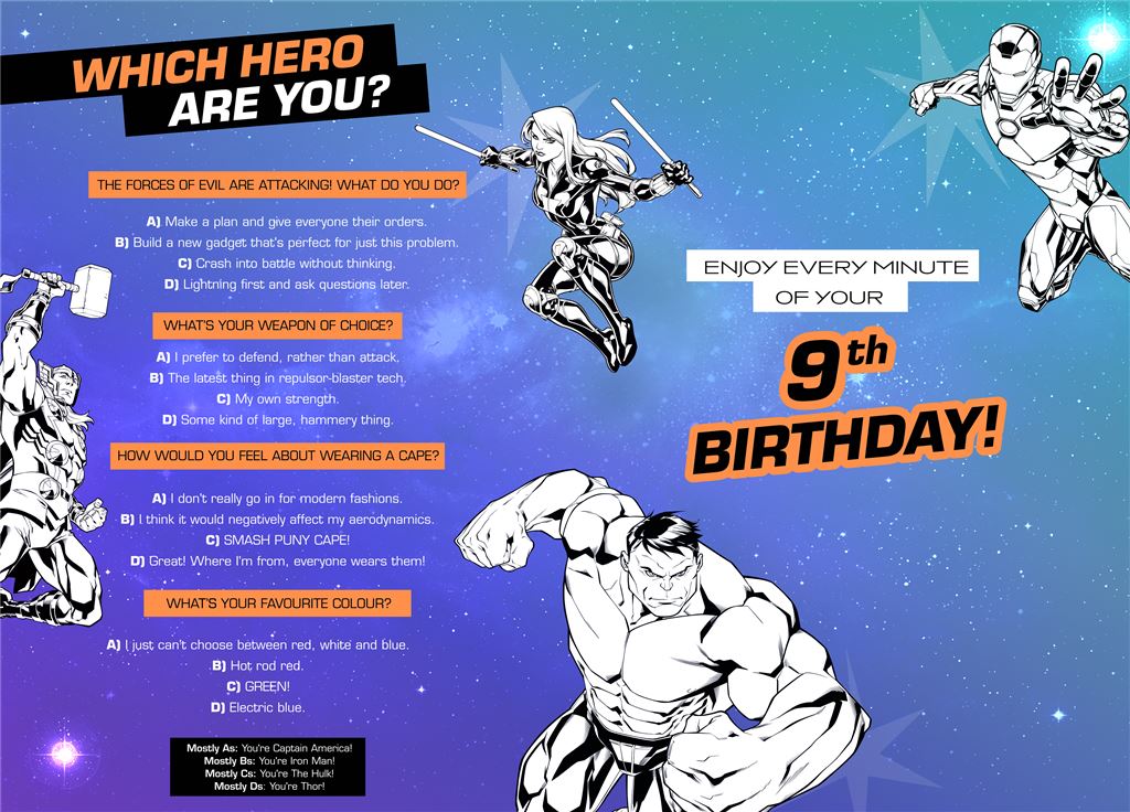 Hallmark Marvel Avengers 9th Birthday Card