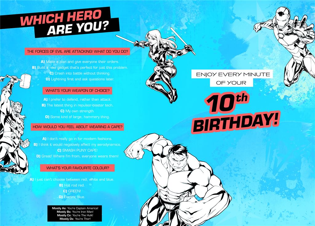 Hallmark Marvel Avengers 10th Birthday Card